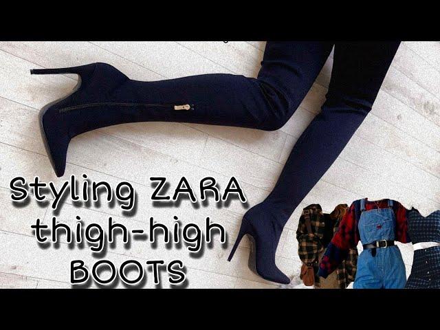 STYLING ZARA THIGH HIGH BOOTS #outfitinspo #thighhighboots #thighhighs #stylingboots