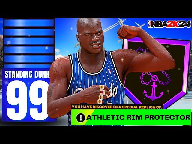 99 DUNK + 99 BLOCK SHAQ BUILD BROKE NBA 2K24!!! BEST CENTER BUILD IN NBA2K24!!!