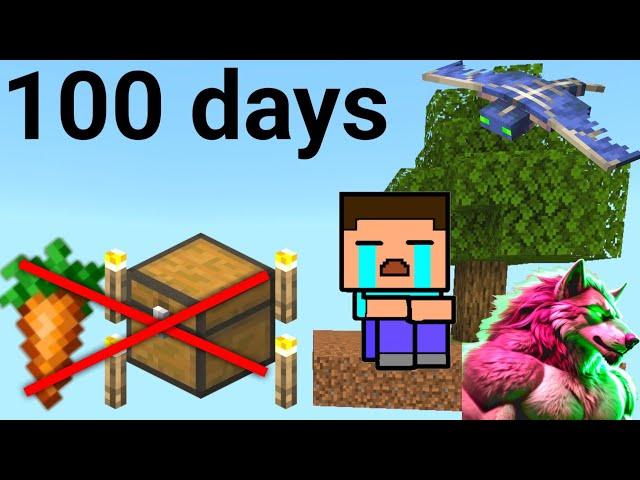 OG MinMinecraft Skyblock 100 days Survival MCPE  in Hindi