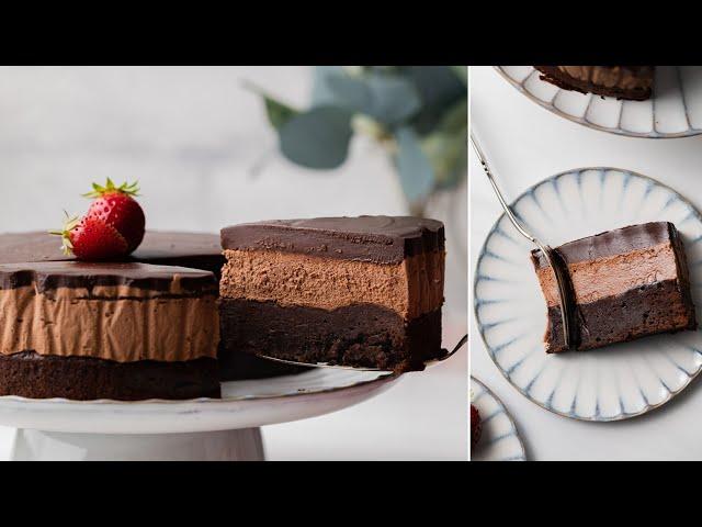 Triple Chocolate Mousse Cake