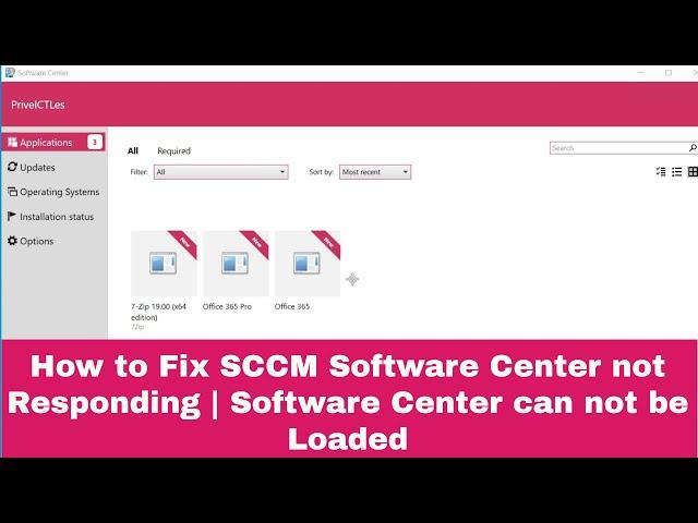 SCCM Training - How to Fix SCCM Software Center not Responding | Software Center can not be Loaded