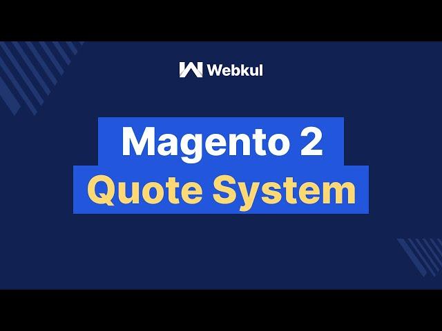 Magento 2 Quote System