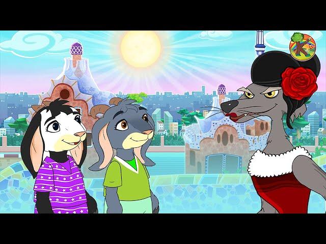 Wolf and Seven Little Goats - Barcelona City Adventure | KONDOSAN English Bedtime Stories for Kids