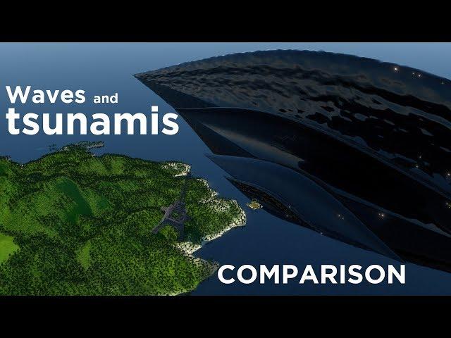 WAVES and TSUNAMIS Comparison - 3D