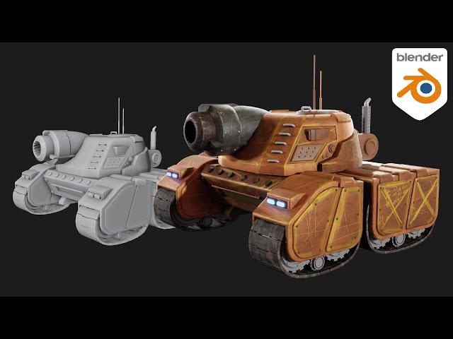 Blender 2.8 Timelapse | Stylized Tank [Part 1]