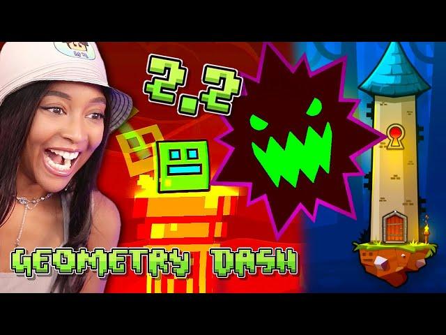 FIRST TIME playing Geometry Dash and it's the 2.2 Update!!