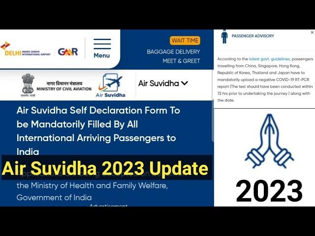 Air Suvidha registration 2023 Update|| Air Suvidha self declaration form