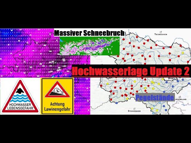 #Hochwasserlage Update 2; Weitere extreme Regen- und Schneemengen !