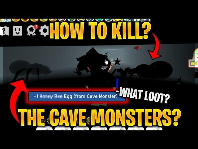 this is how u kill the cave monsters... | bee swarm simulator