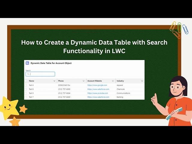 HOW TO CREATE A DYNAMIC DATA TABLE WITH SEARCH FUNCTIONALITY IN LIGHTNING WEB COMPONENTS (LWC) #lwc