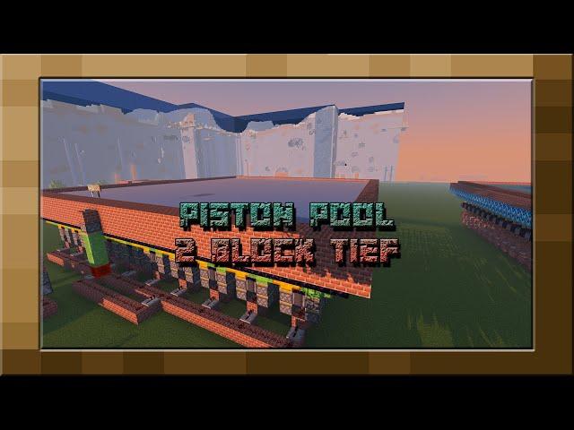 Redstone / Piston - Pool 2 Block tief in Minecraft 1.19.2 / (4k 60Fps) [Deutsch]