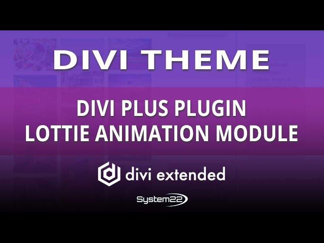 Divi Theme Divi Plus Plugin Lottie Animation Module 