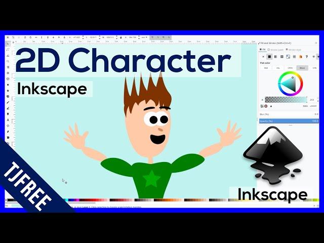 Inkscape - Draw a 2D Cartoon Character for Animation