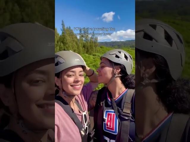 Traveling the world with my Lesbian partner  #leslove #couple #2slgbtqia #travelvlog #queer