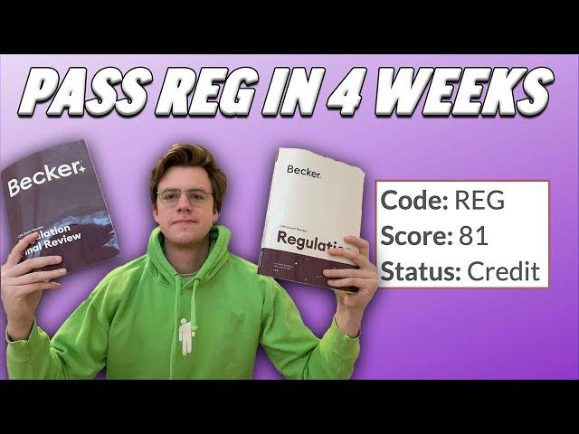 How to Pass the REG CPA Exam in 4 Weeks with Becker- 2023 *First Try*