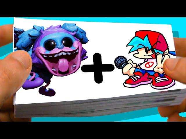 PJ Pug A Pillar + FNF Boyfriend = ??? Poppy Playtime Flipbook Animation