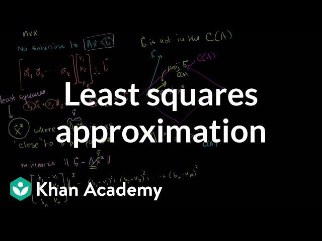 Least squares approximation | Linear Algebra | Khan Academy