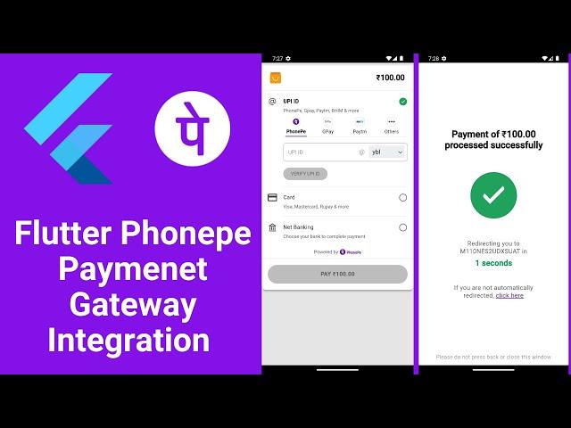 Flutter PhonePe Payment Gateway Integration In Telugu