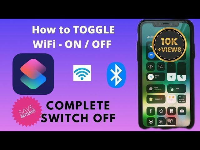 iOS Shortcuts | How to turn WiFi ON and OFF in iPhone & iPad |  | SAVE BATTERY!!!
