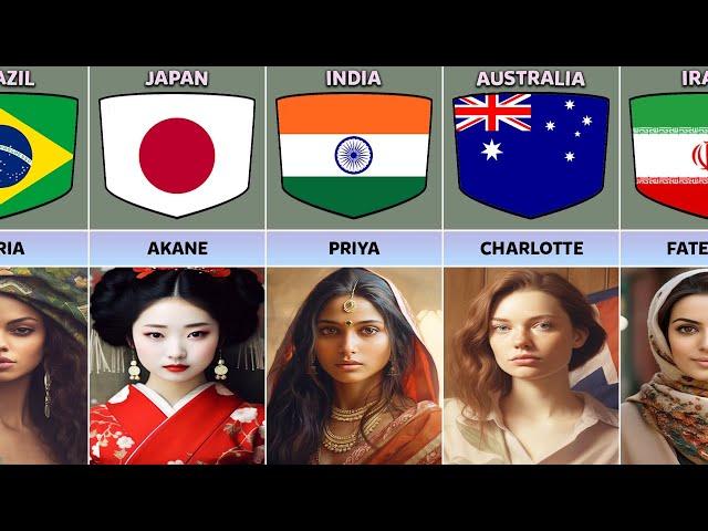 Most Popular Girls Name From Different Countries