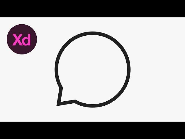 Learn How to Draw a Speech Bubble Icon in Adobe XD | Dansky