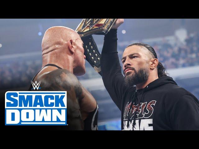 Rock and Roman Reigns face-off after SmackDown goes off the air!: SmackDown exclusive, Feb. 2, 2024