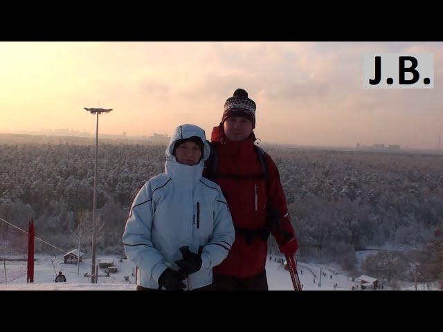 Extremely cold skiing -20°C/-4°F in Moscow. Fox Rock ski centre