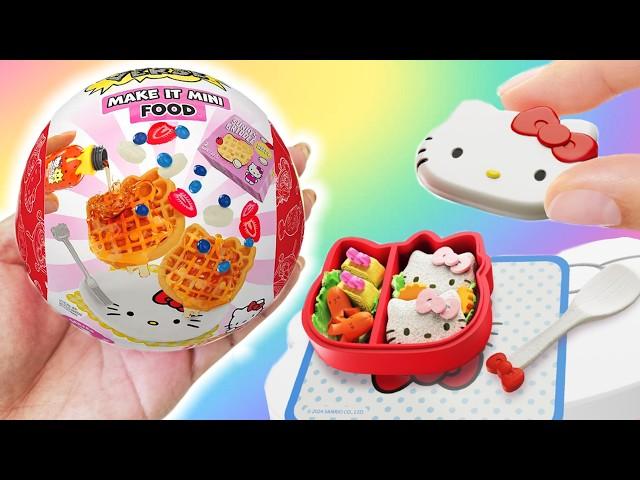 MAKING *MINI* HELLO KITTY FOOD! Hello Kitty MiniVerse Coffee, Milkshake, Waffles