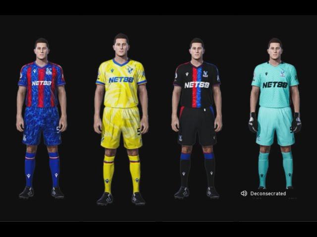 CRYSTAL PALACE KITS 2024-2025 PES 2021 SMOKEPATCH (SIDER or CPK)