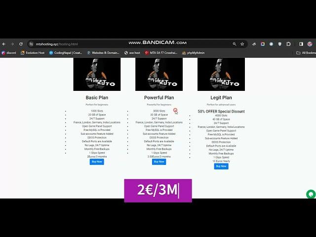 Cheap Mtahosting 2€/3months #hosting #multitheftauto #mtasanandreas