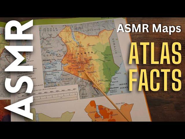 Flicking through an Atlas reading facts & figures [ASMR Maps]