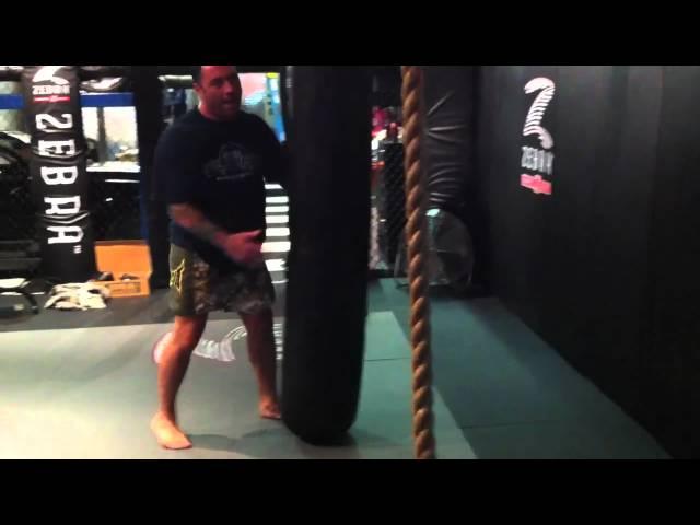 Joe Rogan demonstrates the turning side kick