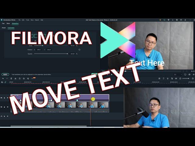 Filmora X text effects - Moving text on video with motion tracking and keyframing in Filmora X