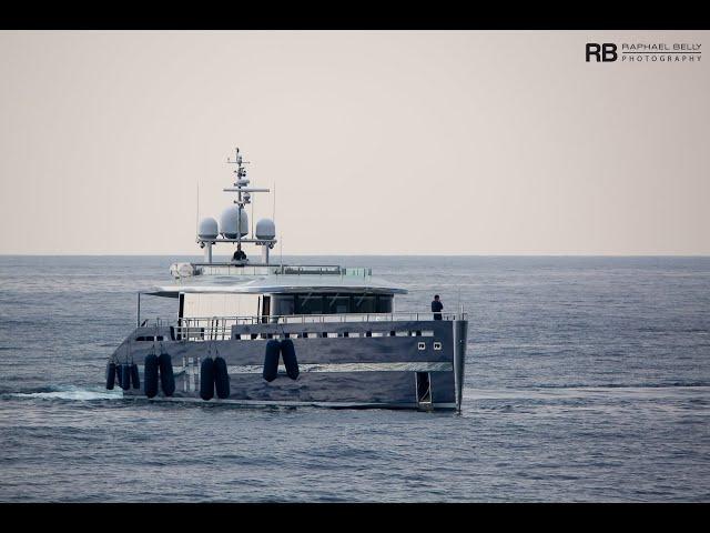 The fast (34 knots!) yacht Blade, owned by Russian billionaire Oleg Boyko