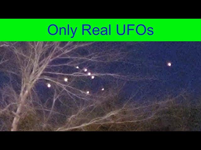 Fleet of UFOs over Inverness, Florida.