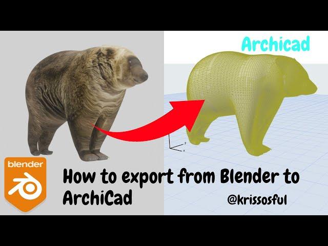 How to import Blender models in ArchiCad