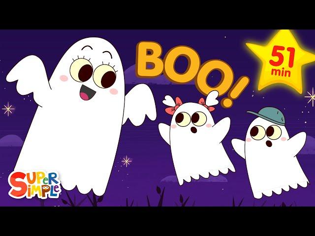 Five Little Ghosts | + More Halloween Songs | Super Simple Songs