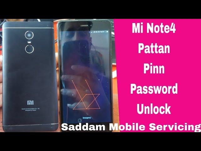 Mi Note4 Pattan ,Pin Password Unlock | Mi All Mobile Unlock Process | Redmi note 4 FRP Bypass