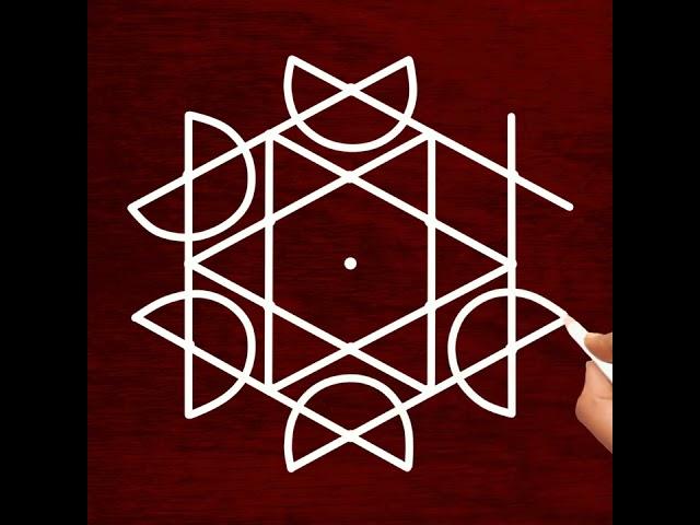 Diwali Special Deepam Rangoli Design with 5x3 dot | Beautiful Rangoli Kolam | Easy Rangoli Muggulu