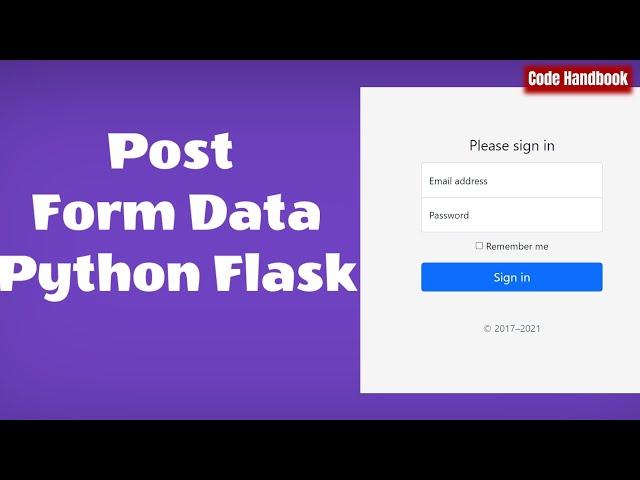 Learn Python : Post Form Data in Python Flask