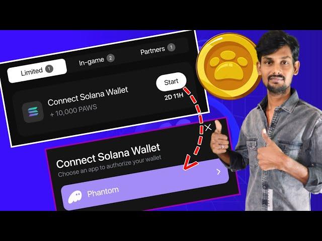 Paws connect solana Wallet | paws mystery quest today | paws mystery quest | paws airdrop new task