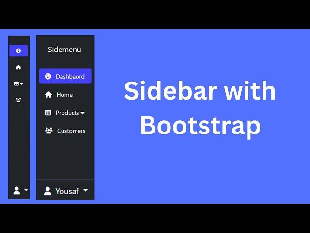 Side Menu Bar in Bootstrap 5 | Sidebar using Bootstrap 5