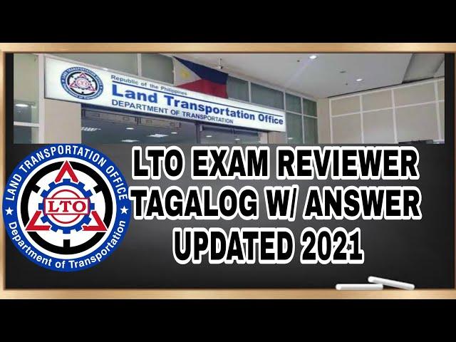 LTO EXAM REVIEWER FOR DRIVER'S LICENSE  2021 | TAGALOG