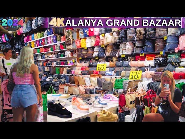 ALANYA GRAND BAZAAR 2024 I FAKE MARKET WALKING TOUR I ANTALYA SHOPPING CENTER ! TURKEY HOLIDAY 4K