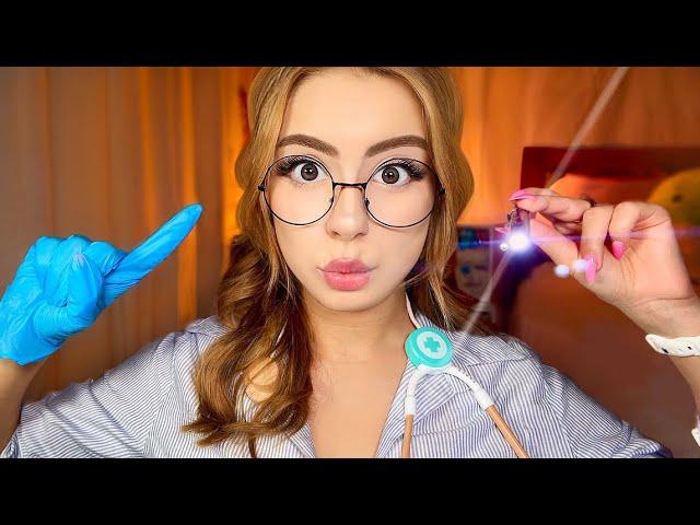 ASMR Nurse but YOU’RE her FIRST PATIENT  FAST Medical Exam, Cranial Nerve, Eyes, Ears for SLEEP 