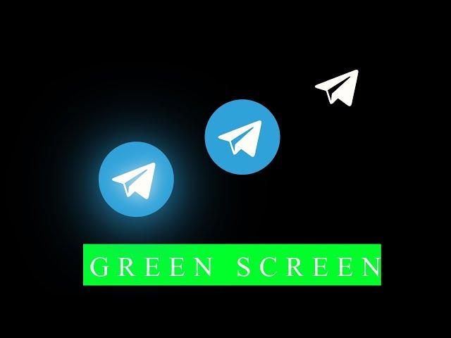 Telegram Icon - Green Screen Video - Stock Video Footage - No Copyright Animated Videos