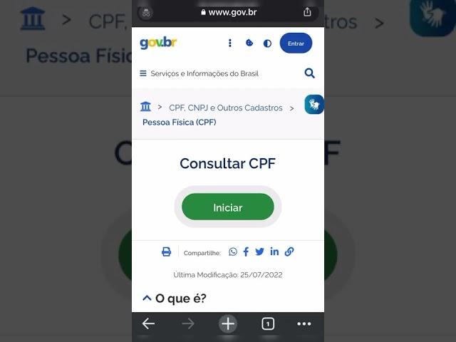 CONSULTAR CPF ONLINE - MUITO FÁCIL #consultacpf #cpf #consultarcpf #shorts