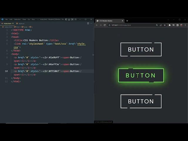 CSS MAGIC HOVER ANIMATION EFFECT | Modern CSS Glowing Button Hover Effects  Html CSS Tutorial #CSS