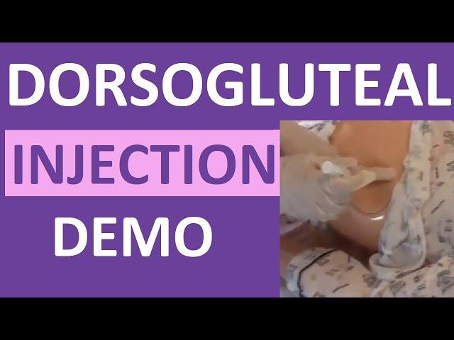 How to Give an IM Intramuscular injection in the Buttocks | Dorsogluteal Hip Injection Technique