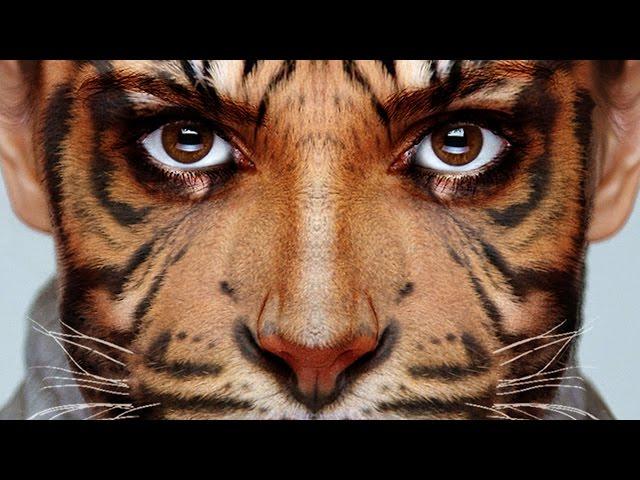 Photoshop Tutorial: How to Transform Yourself into an Animal!